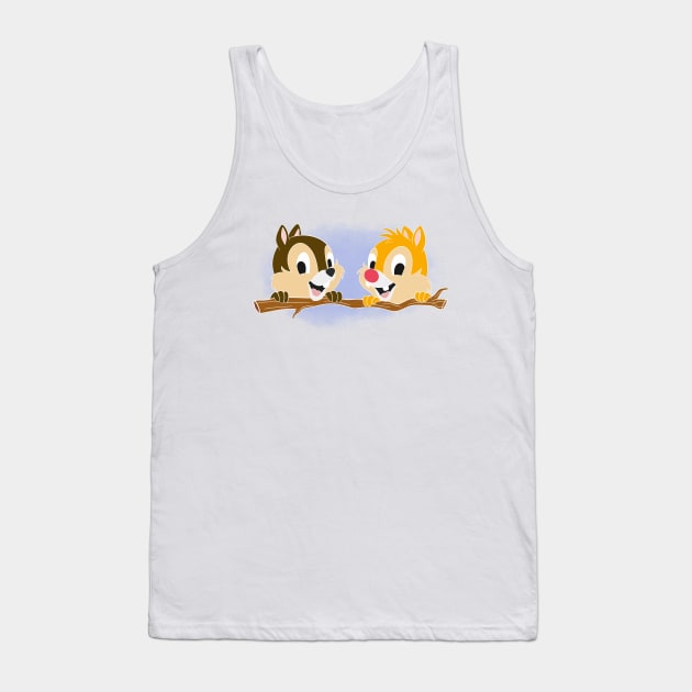 Chip And Dale Double Trouble Tank Top by ShutterStudios